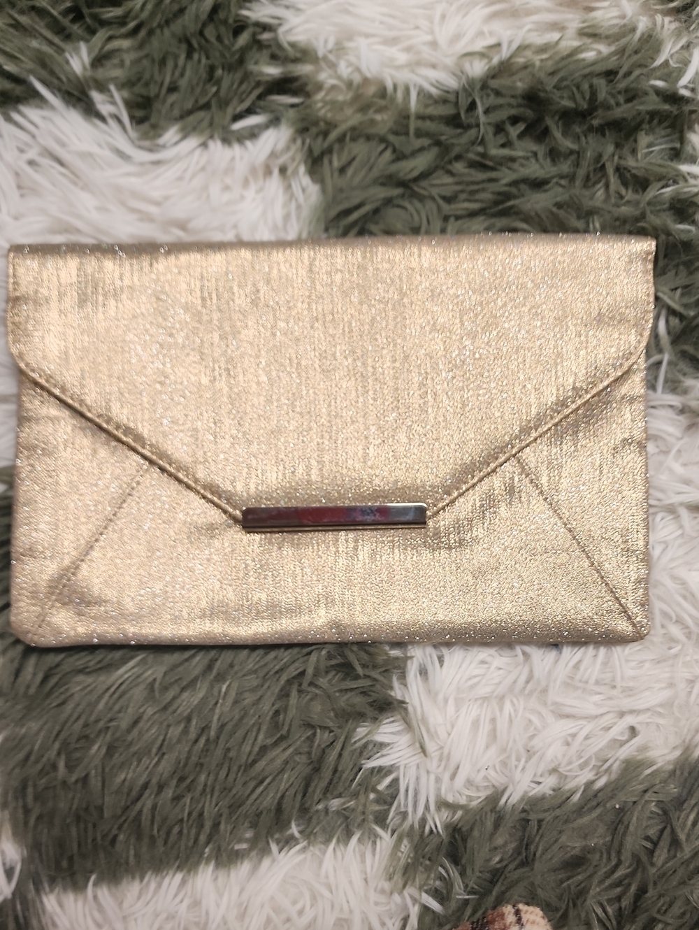 Style & Co Soft Sided Gold Sparkle Clutch